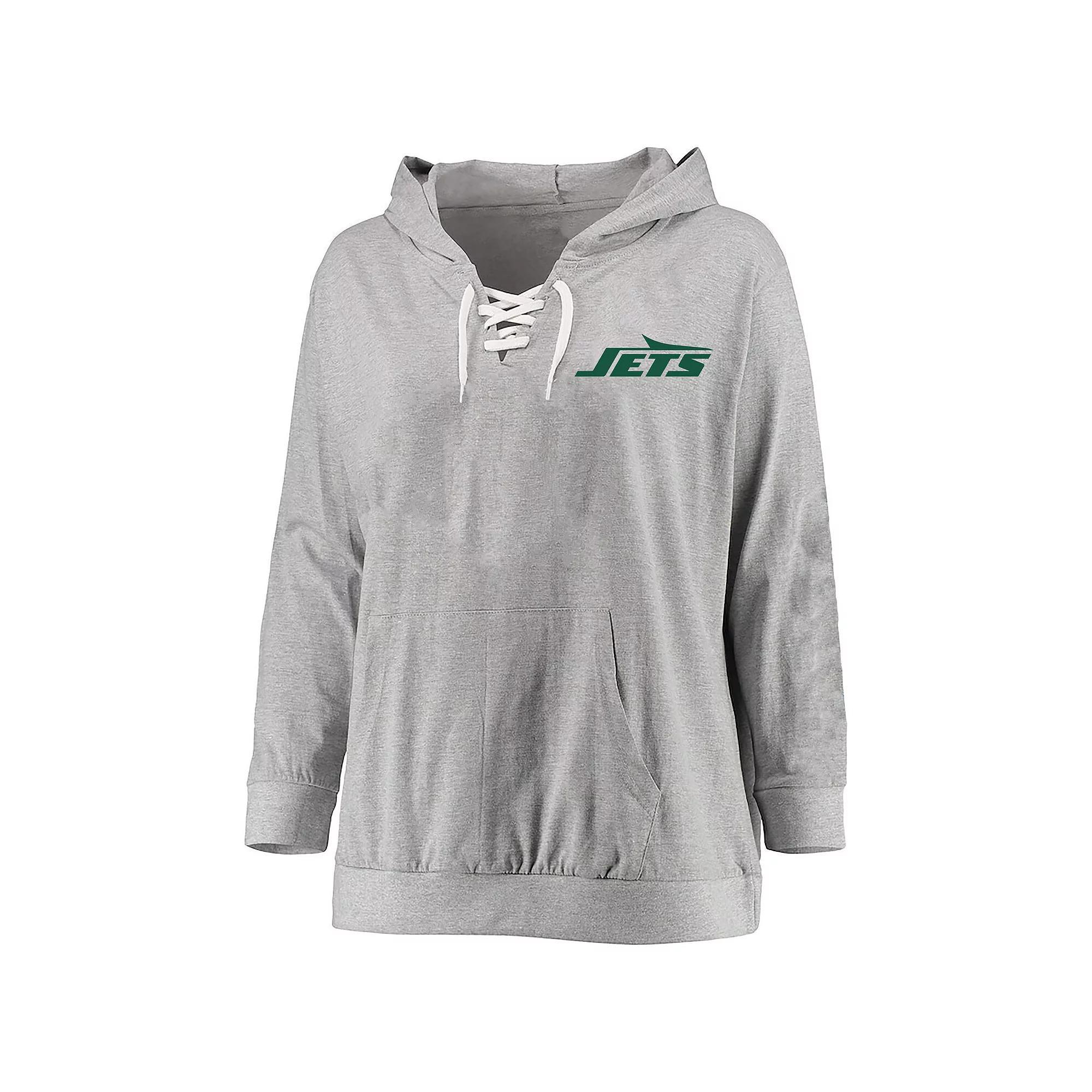 Women's Fanatics Heather Gray New York Jets Plus  Product Image
