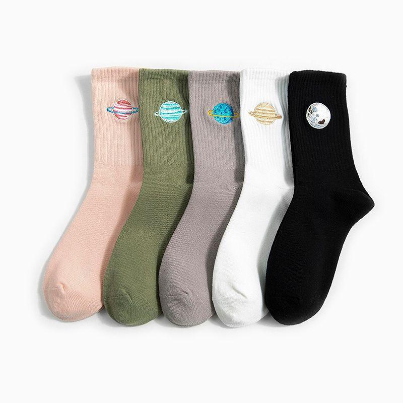 Planet Embroidered Socks Product Image