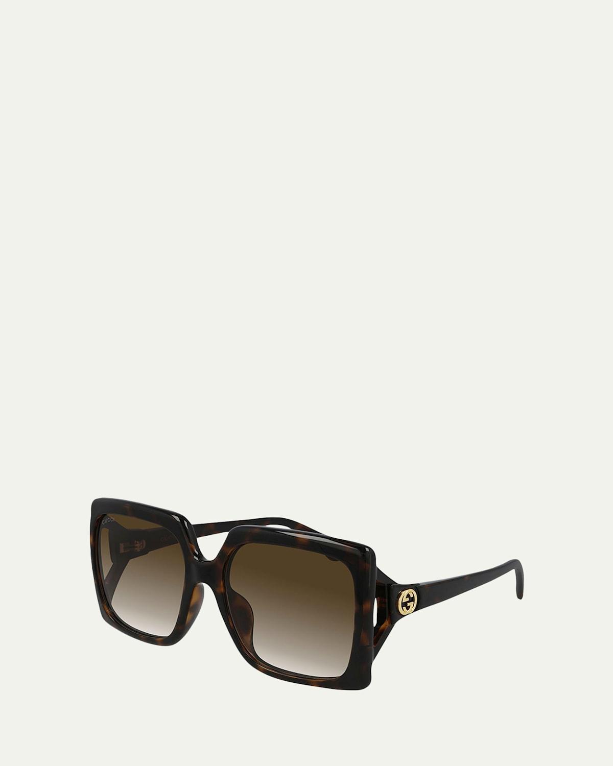 Gucci Womens Gg0876sa Rectangular 59mm Sunglasses Product Image