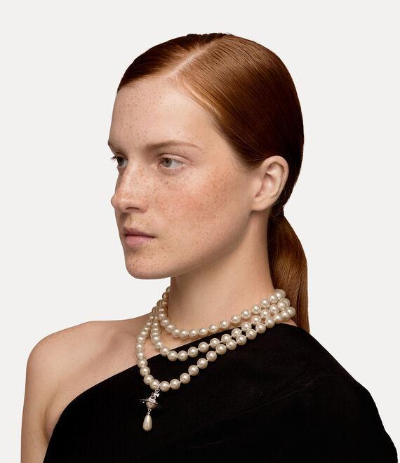 Three Row Pearl Drop Choker Product Image