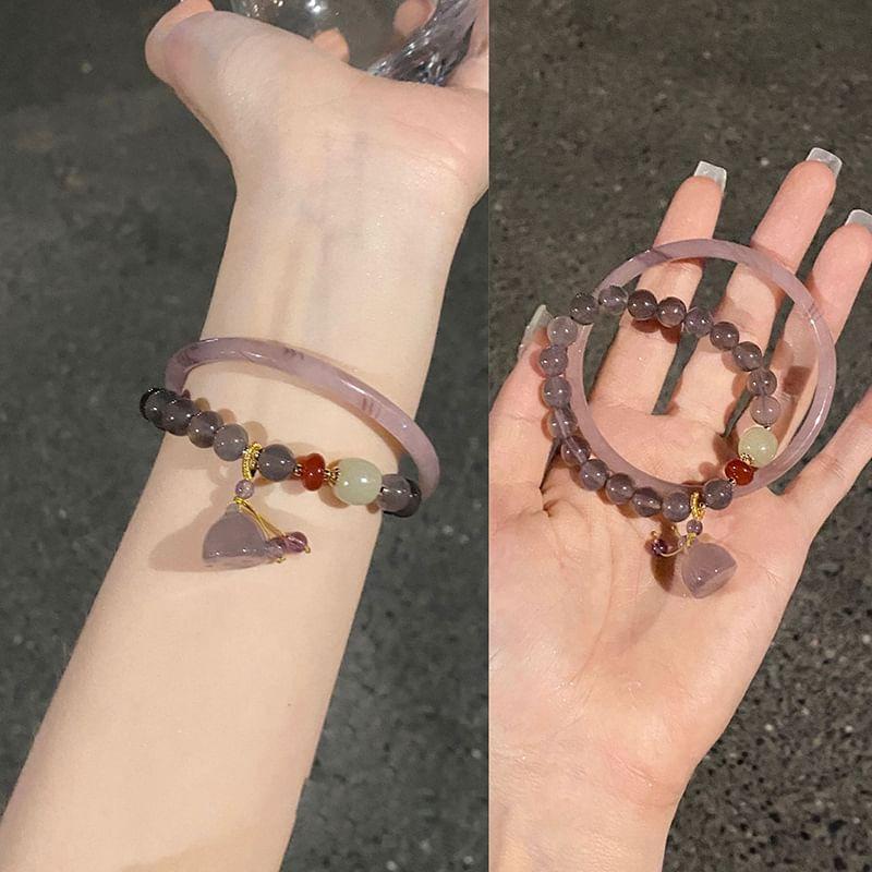 Set: Gemstone Bracelet + Bangle Product Image