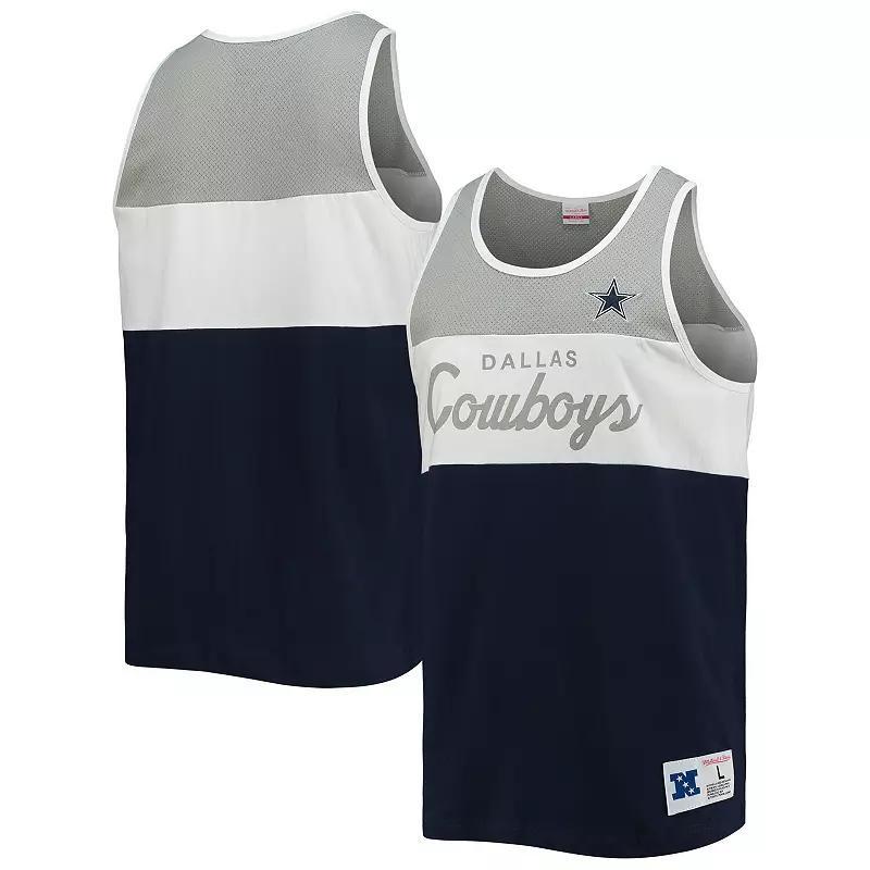 Mens Mitchell & Ness Gray Dallas Cowboys Team Tank Top Product Image