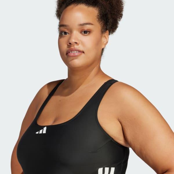 3-Stripes C-Back Swimsuit (Plus Size) Product Image