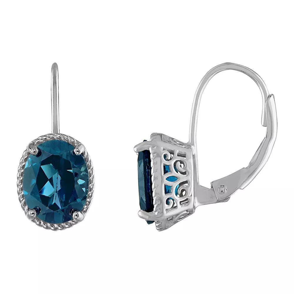 Designs by Gioelli Gemstone Leverback Earrings, Women's, London Blue Topaz Product Image