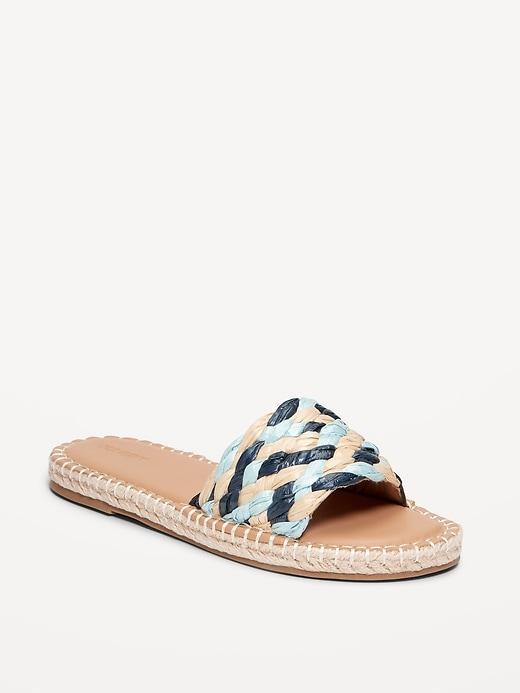 Raffia Espadrille Slide Sandal Product Image