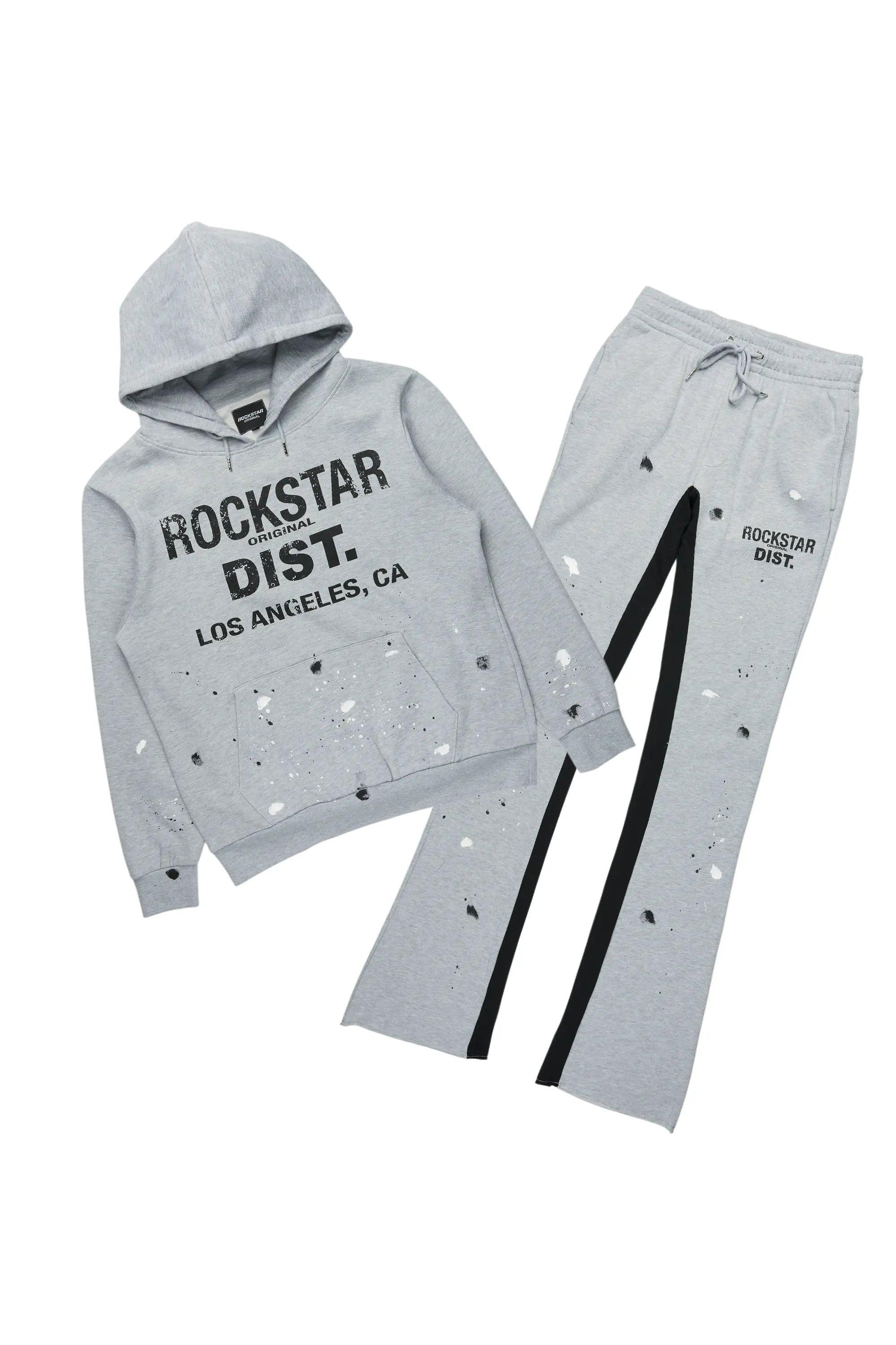 Scottie Heather Grey Hoodie/Baggy Track Pant Set Male Product Image