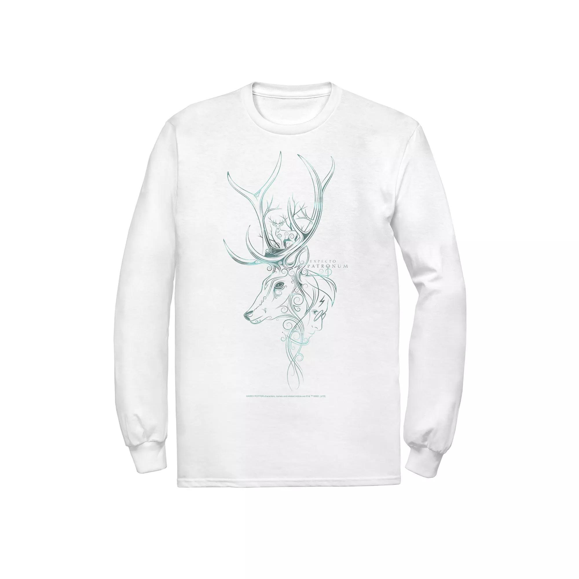 Men's Harry Potter Expecto Patronum Stag Line Art Tee,  Product Image
