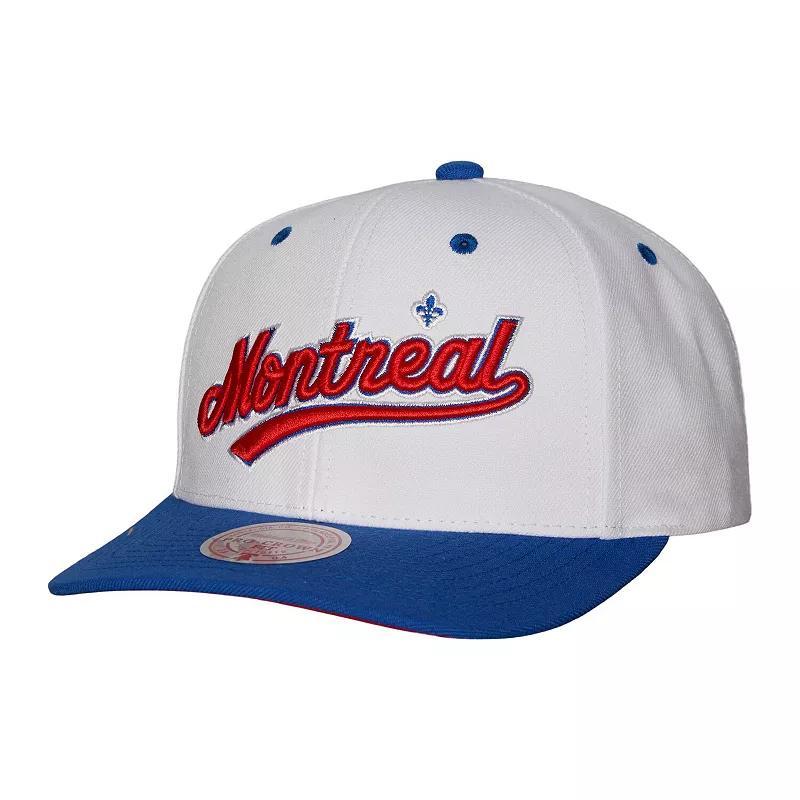 Mens Mitchell & Ness White Montreal Expos Cooperstown Collection Pro Crown Snapback Hat Product Image