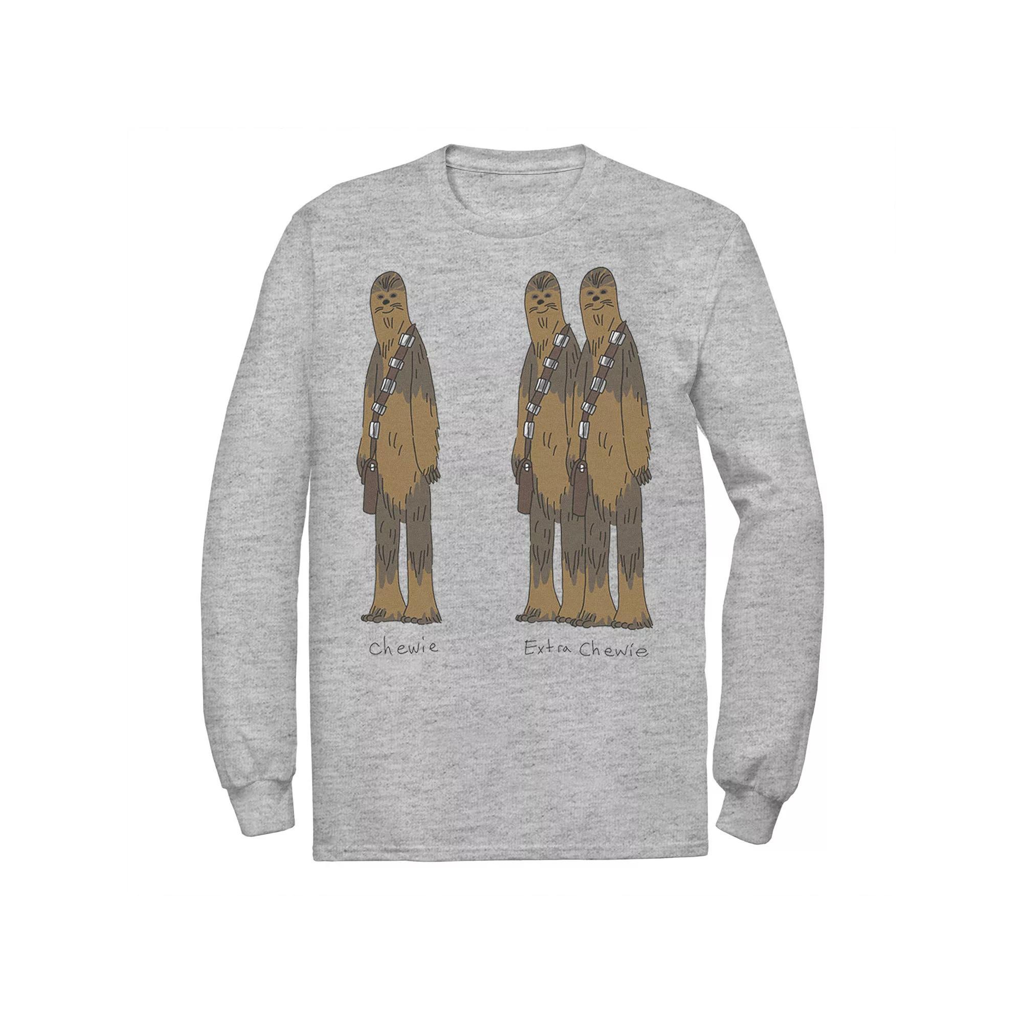 Men's Star Wars Chewie & Extra Chewie Graphic Tee, Size: Small, Athletic Grey Product Image