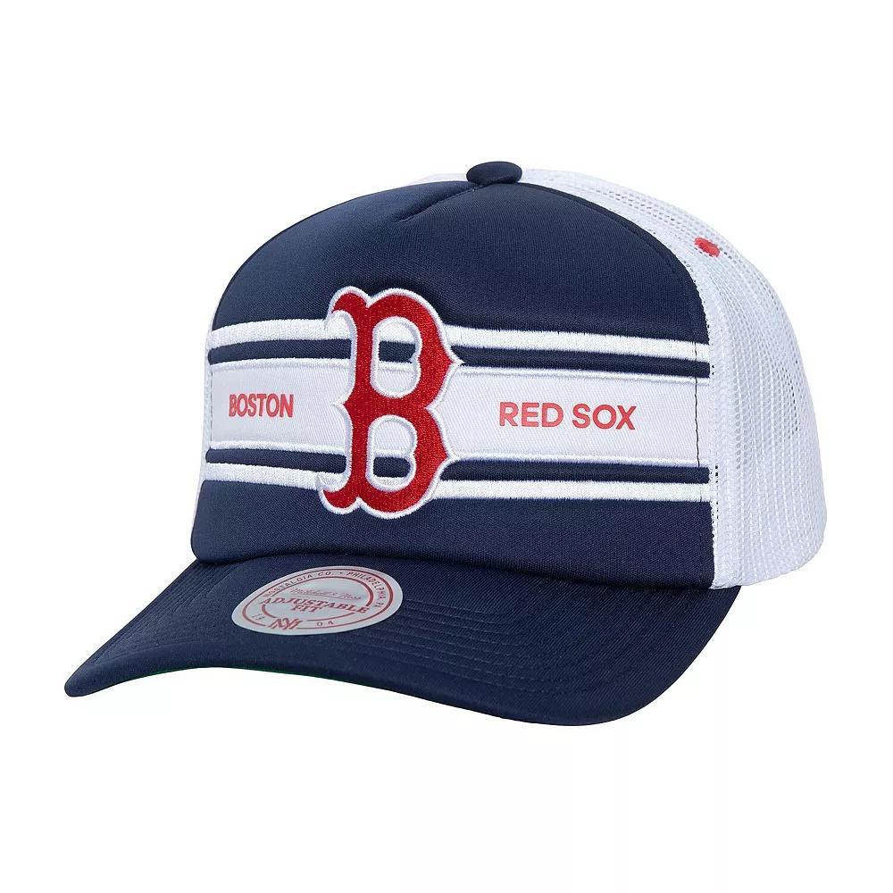 Men's   Navy Boston Red Sox Sideline Trucker Adjustable Hat, Blue Product Image
