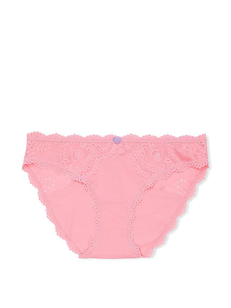 Heart Eyelet Cotton Bikini Panty Product Image