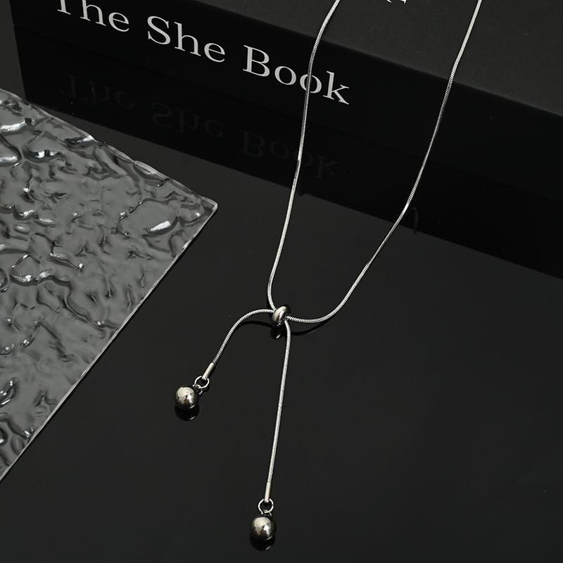 Bead Pendant Lariat Necklace Product Image