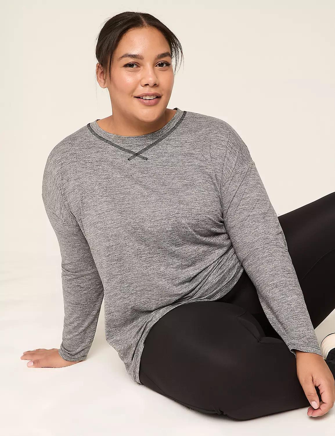 LIVI Soft Long-Sleeve Crew-Neck Recycled Tee Product Image