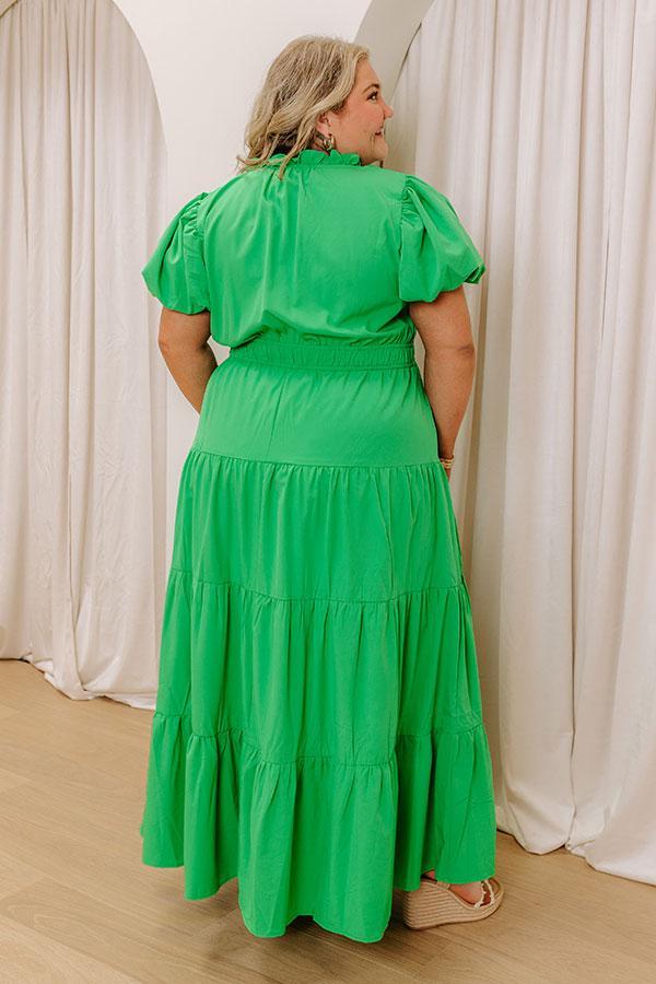 Simply Sweet Maxi Dress in Kelly Green Curves Product Image