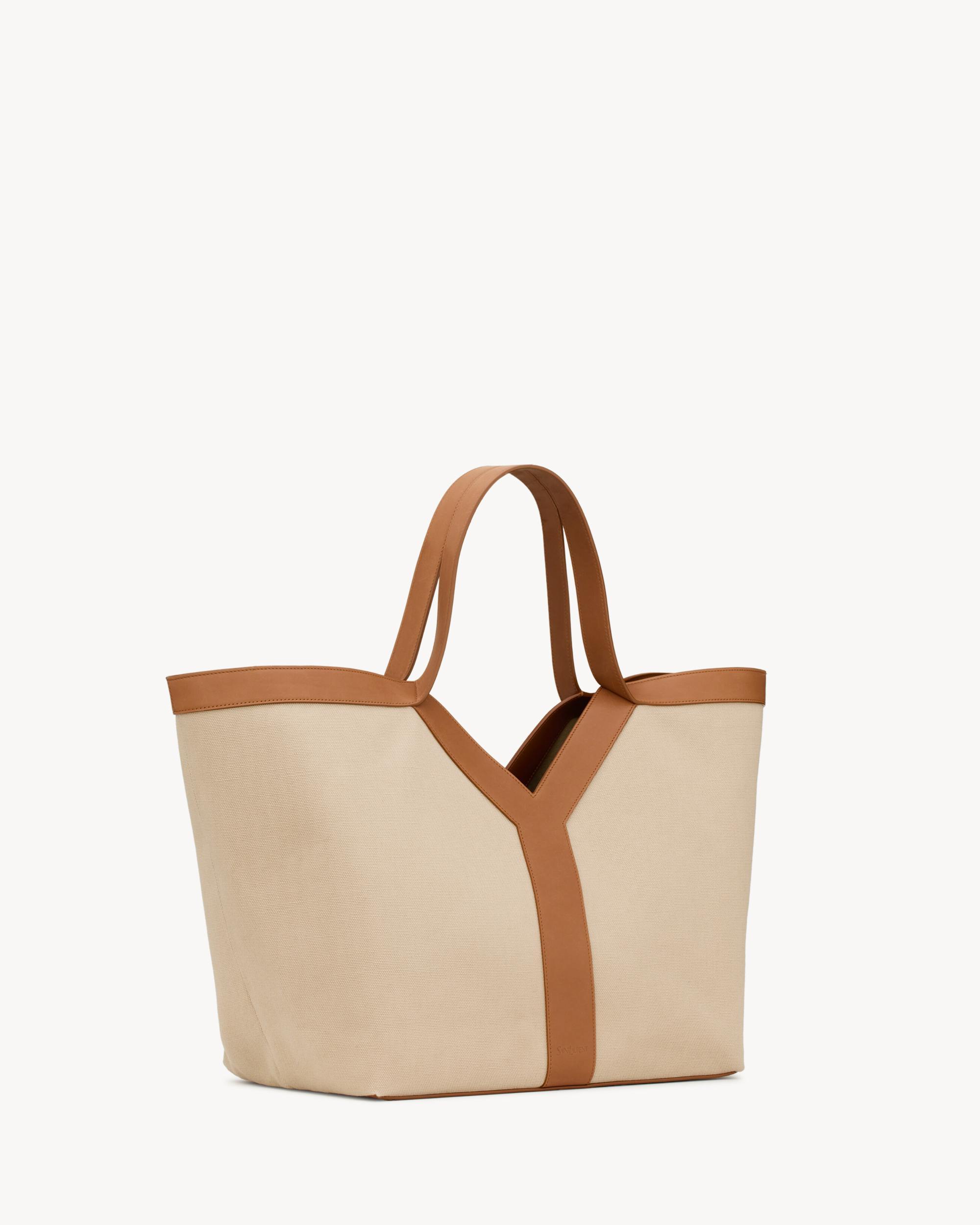 Y TOTE IN CANVAS AND LEATHER Product Image