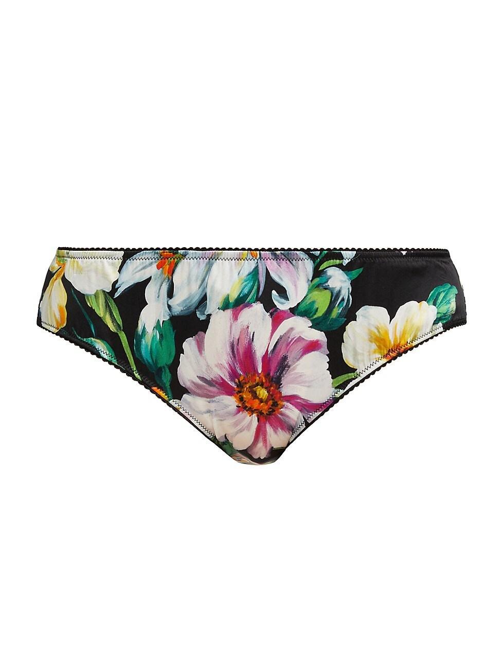 Womens Floral Picot-Trim Panty Product Image