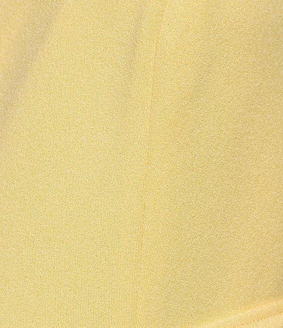 Adrianna Papell Stretch Crepe Crew Neck Tie Waist 3/4 Sleeve Midi Sheath Dress Product Image