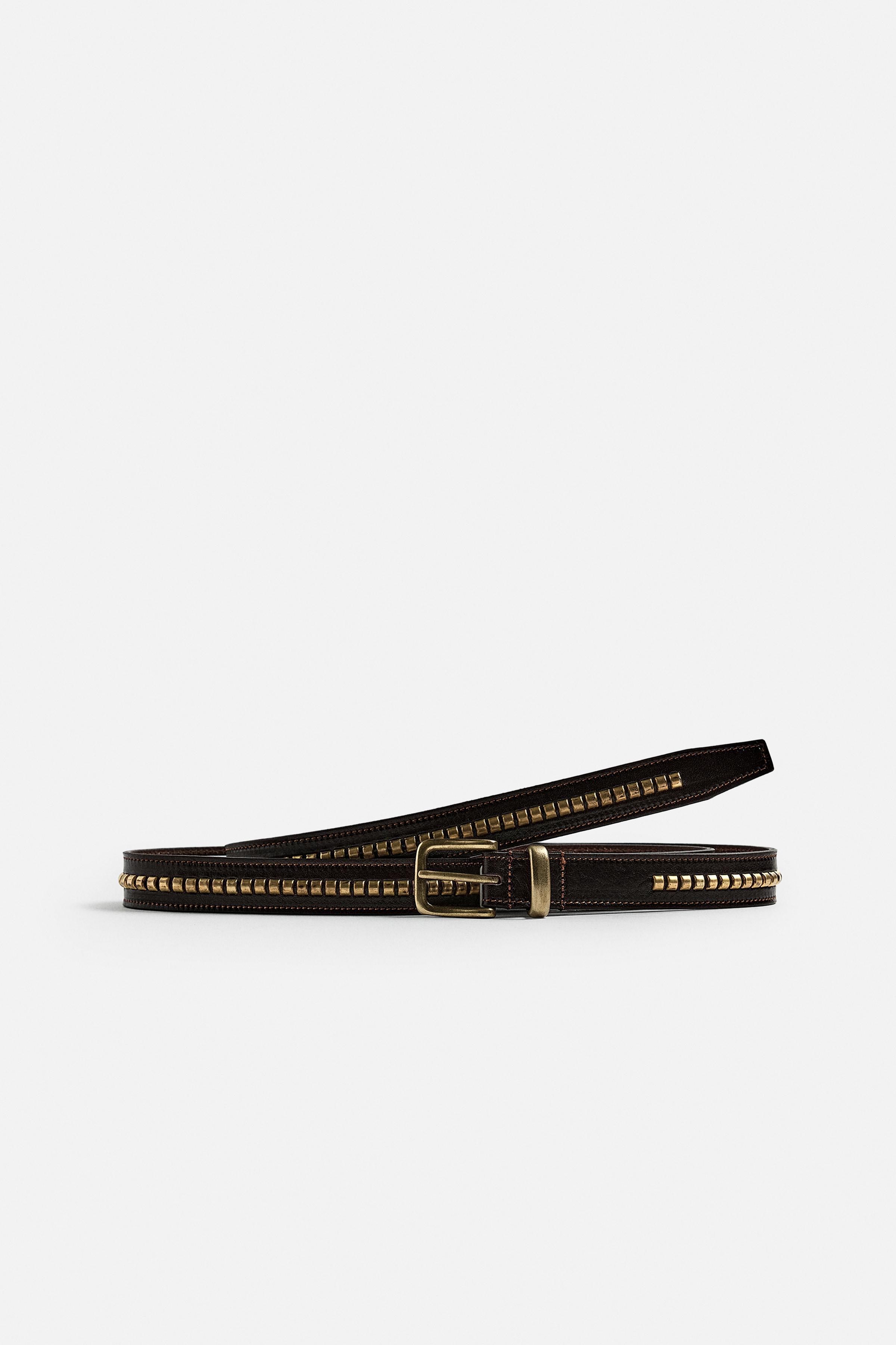 STUDDED LEATHER BELT Product Image