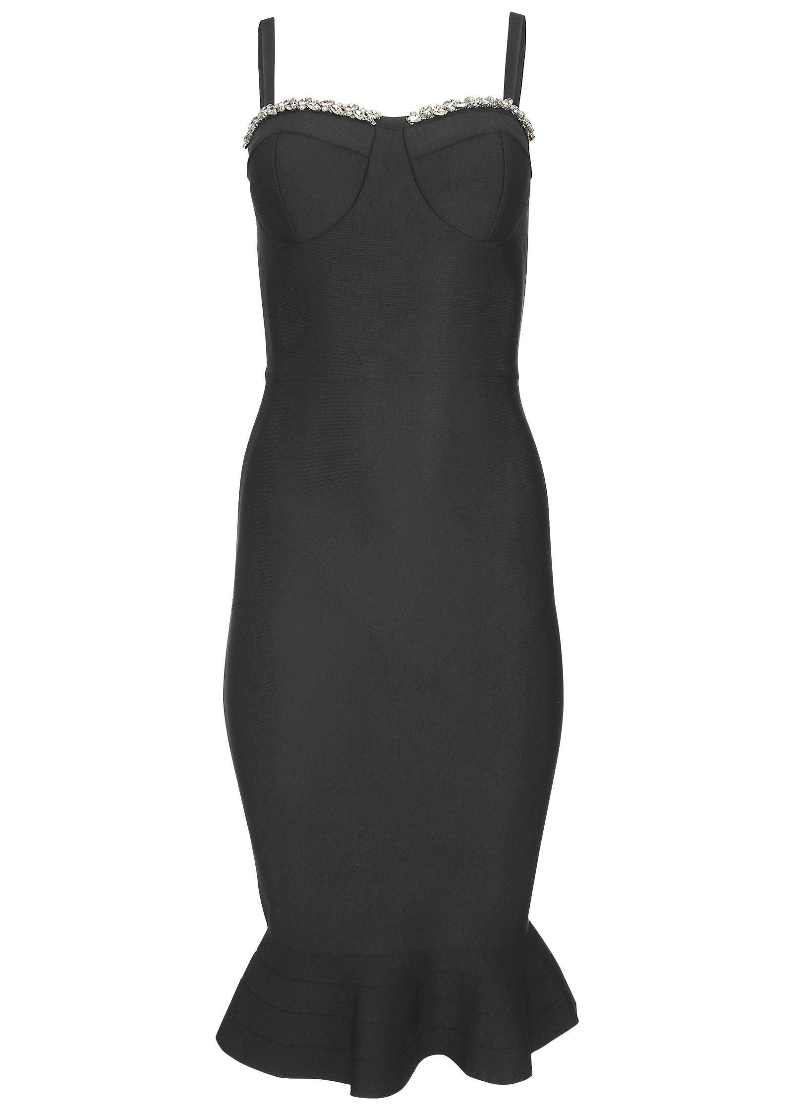 Embellished Bodycon Dress  - Black Product Image