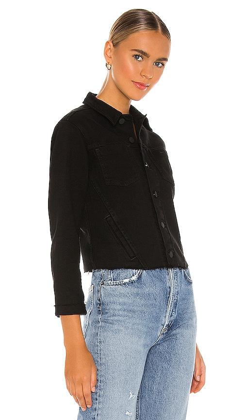 Janelle Slim Raw-Edge Denim Jacket Product Image