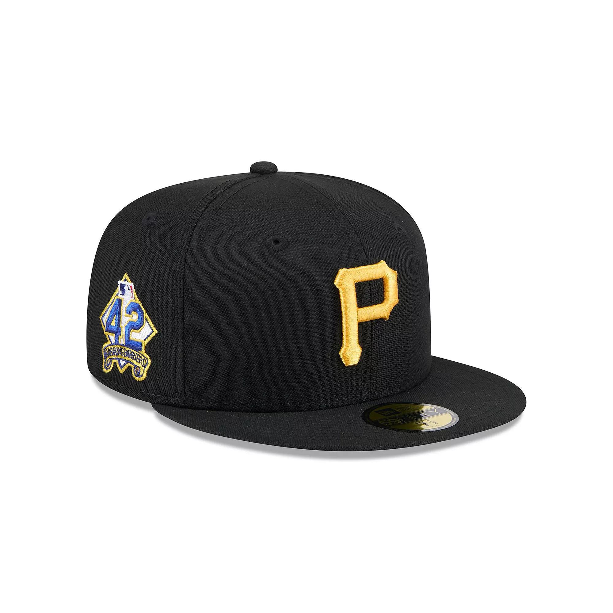 Men's New Era Black Pittsburgh Pirates 2025 Jackie Robinson Day 59FIFTY Fitted Hat,  Product Image