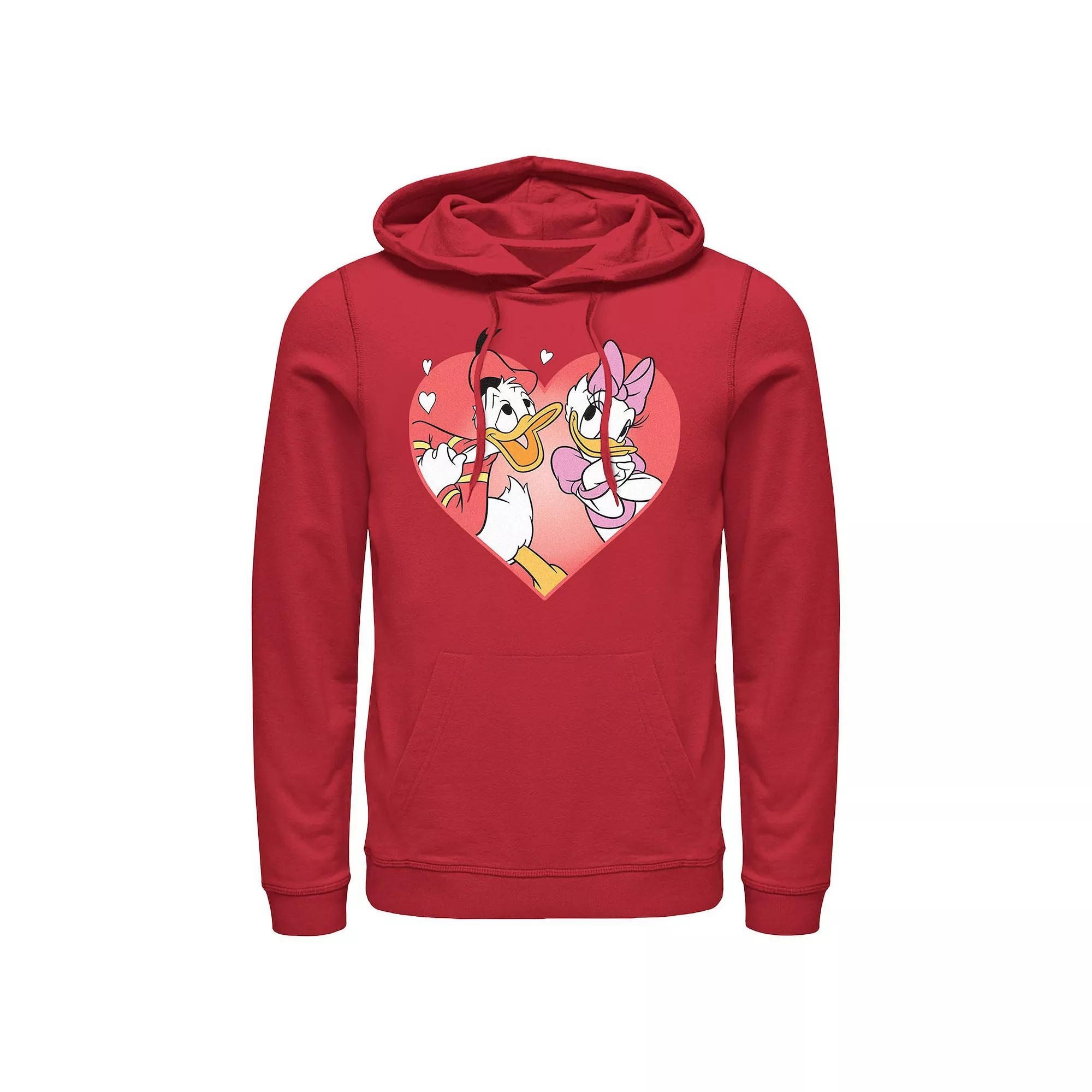 Disney's Donald Duck And Daisy Love Men's Graphic Hoodie, Size: XL, Red Product Image