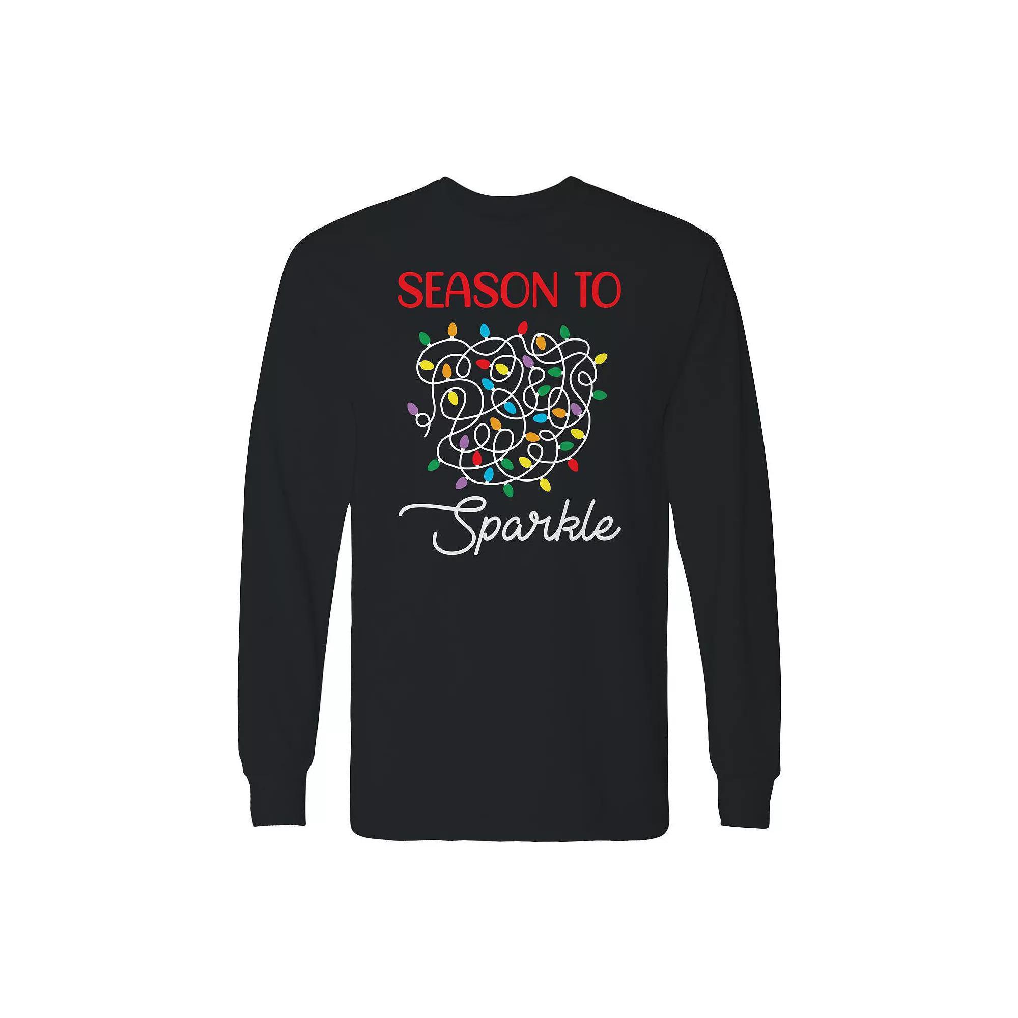 Men's Christmas Season Sparkle Long Sleeve Graphic Tee, Adult Unisex,  Product Image
