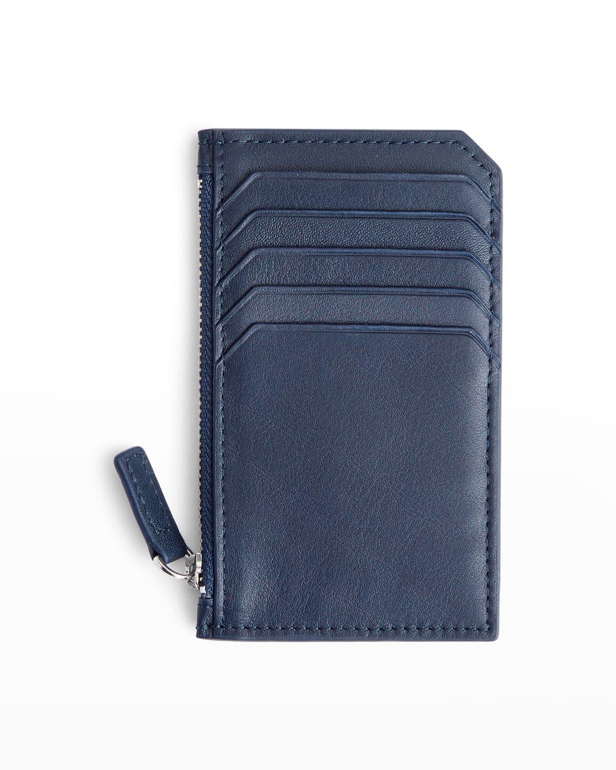 Womens Zip Leather Card Wallet Product Image