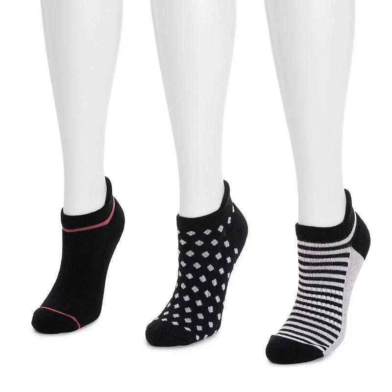 Muk Luks Womens 3 Pack Nylon Compression Ankle Socks - Navy Product Image