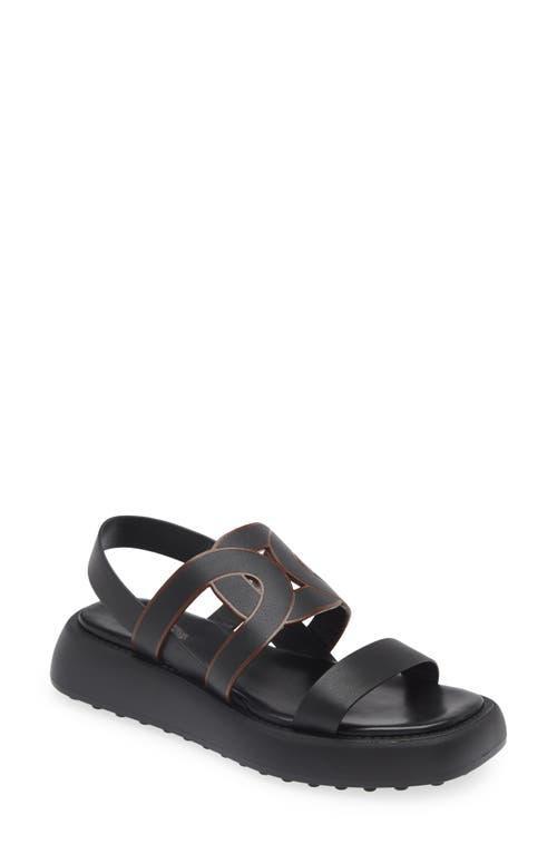 Womens Logo-Detailed Leather Strappy Sandals Product Image