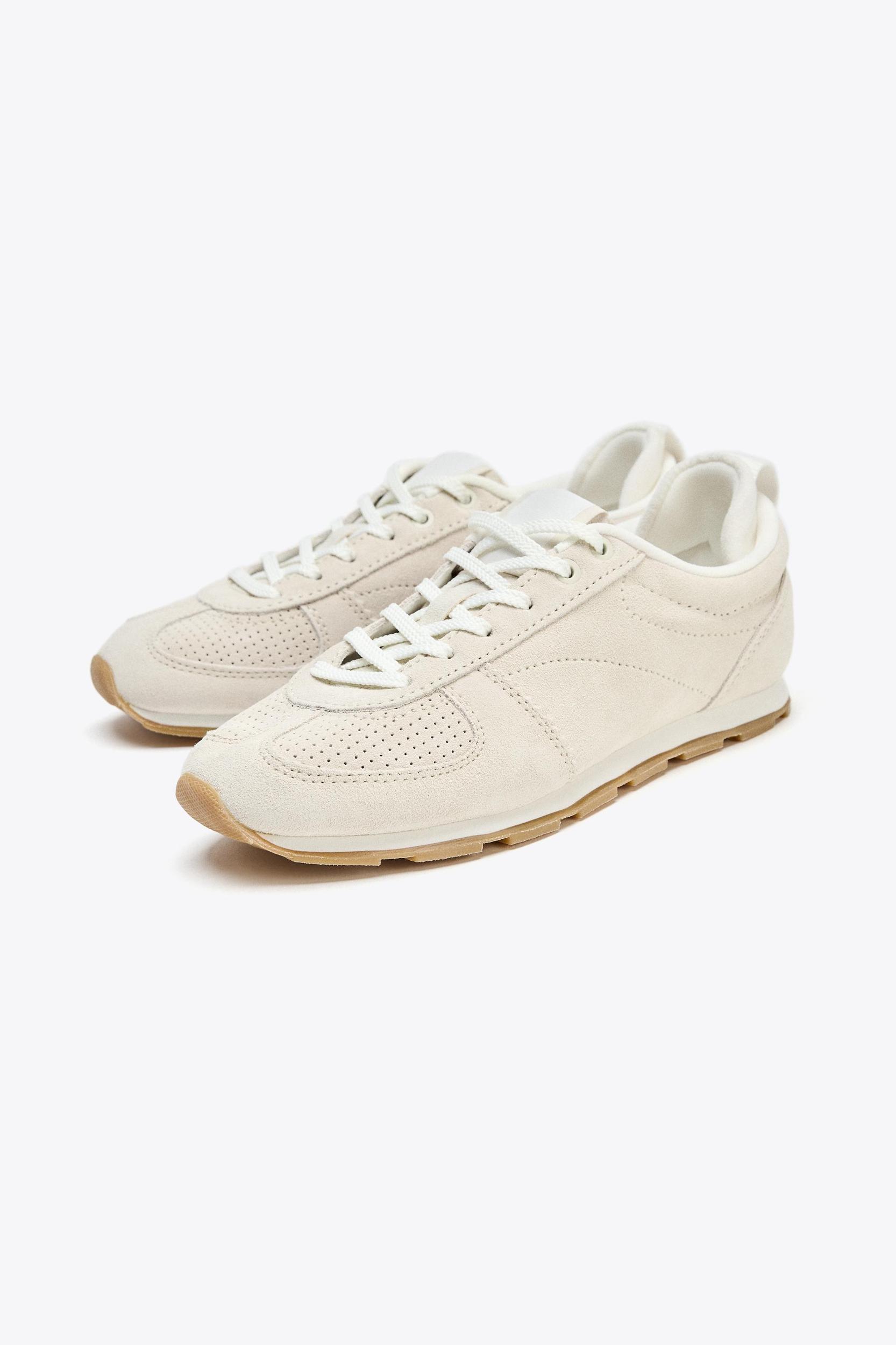SPLIT LEATHER RUNNING SNEAKERS Product Image