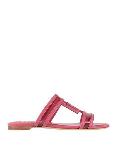 TOD'S Woman Sandals Garnet Size 7 Leather, Plastic In Red Product Image