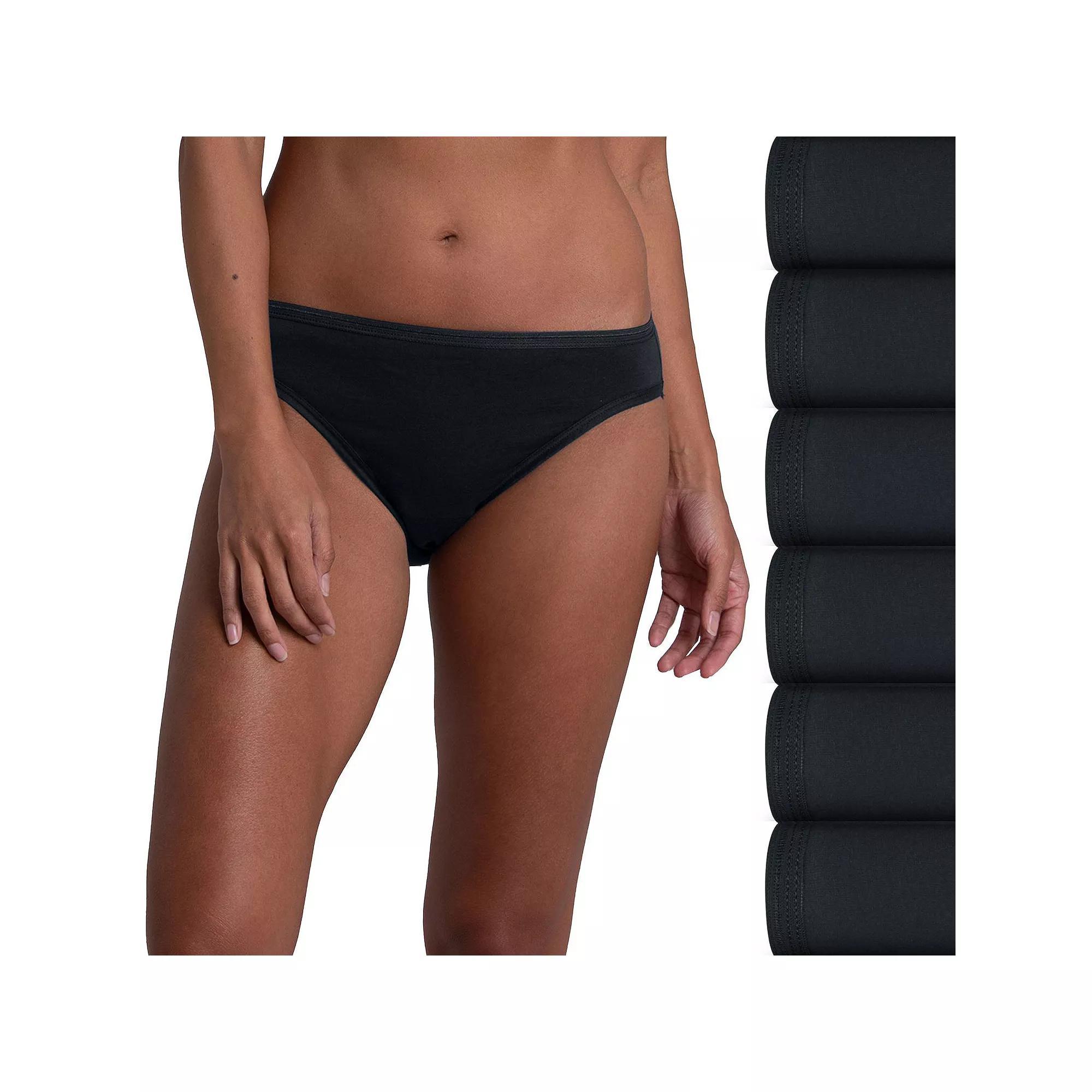 Women's Fruit of the Loom® 6 -Pack Cotton Bikini Brief Set 6DKBKAP,  Product Image