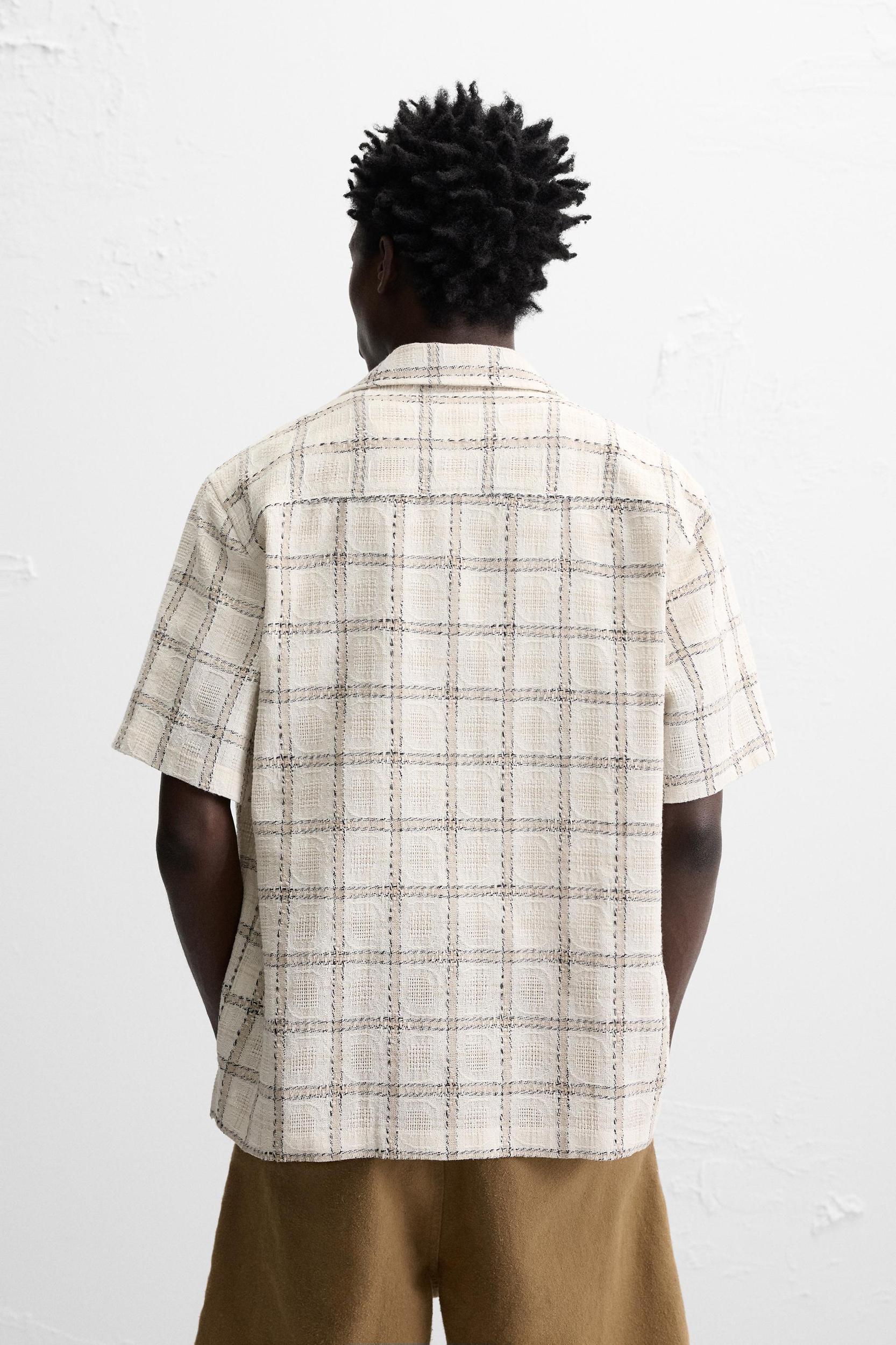 TEXTURED PLAID SHIRT Product Image