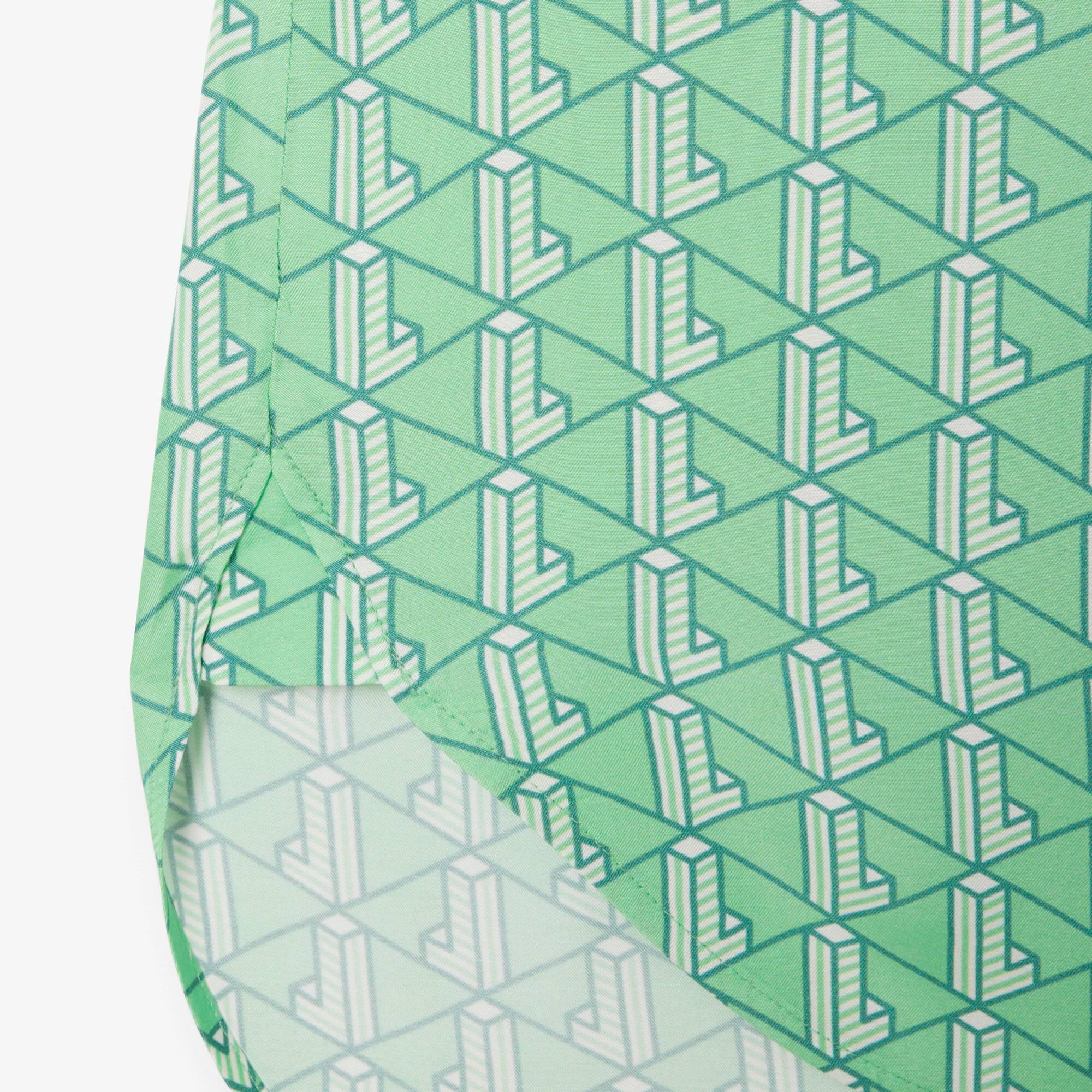 Oversized Monogram Print Shirt Product Image