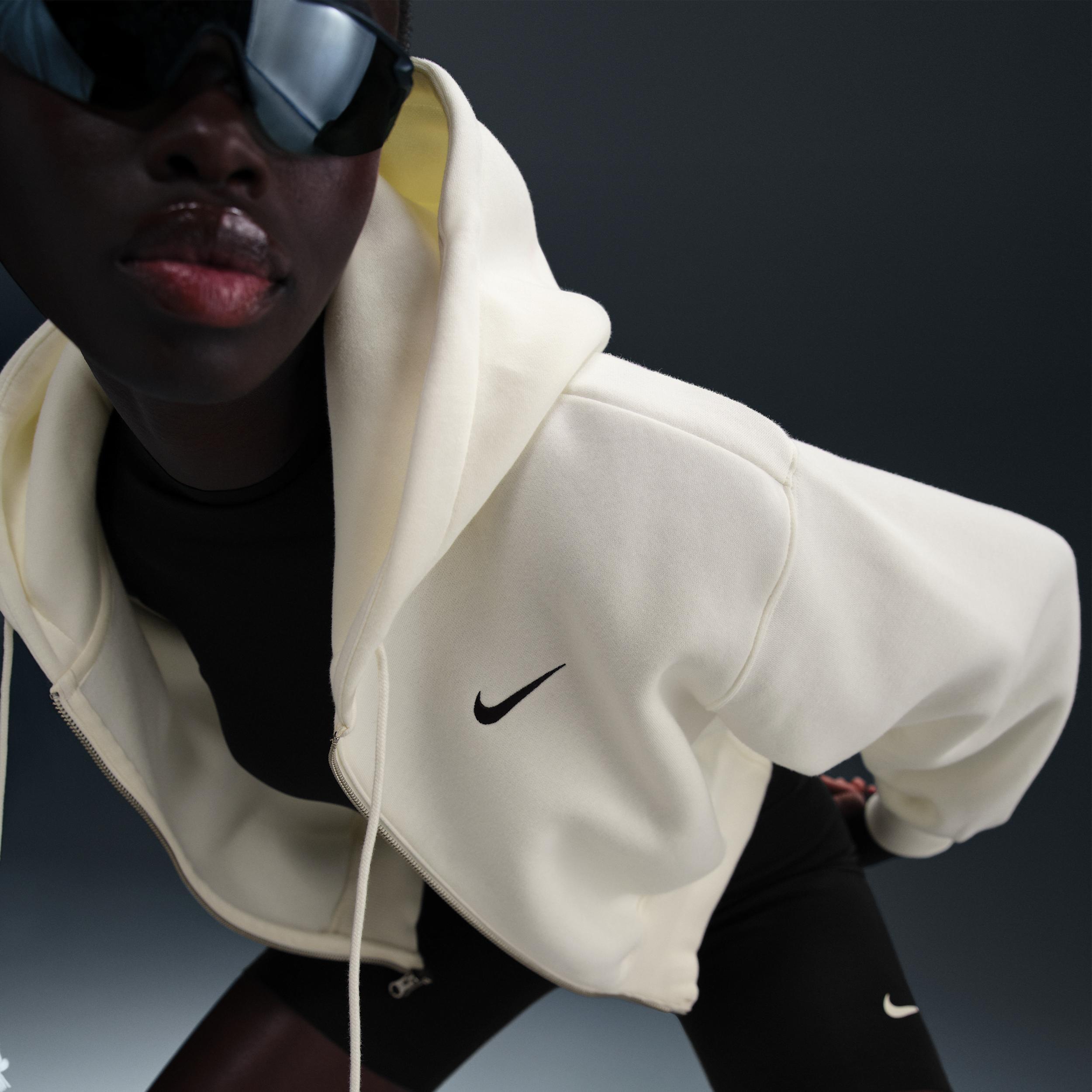 Women's Nike Sportswear Phoenix Fleece Loose Cropped Full-Zip Hoodie Product Image