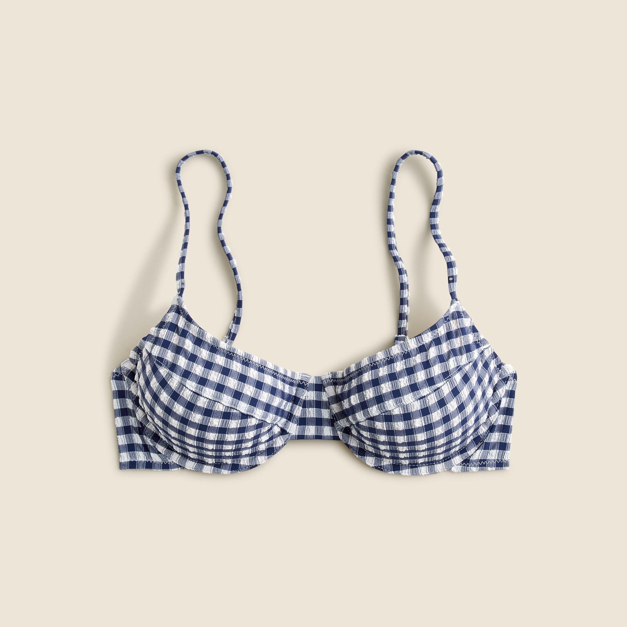 1993 underwire bikini top in gingham Product Image