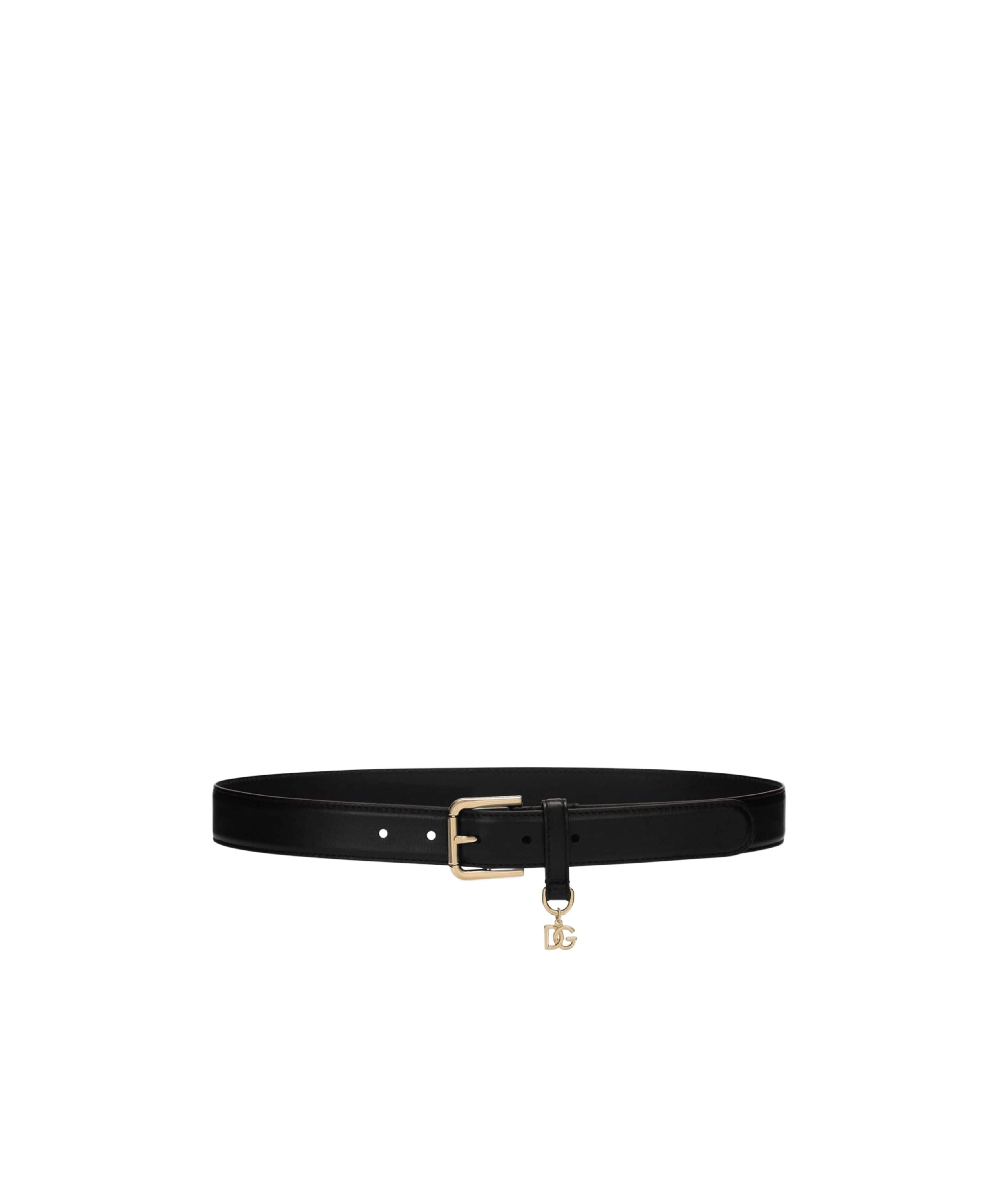 DOLCE & GABBANA Dg-charm Leather Belt In Black Product Image