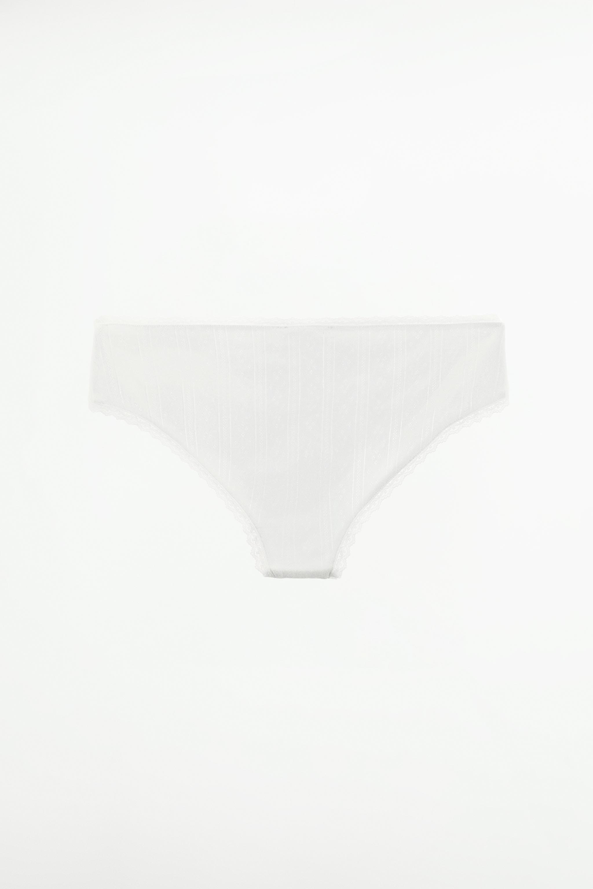 LACE TRIM POINTELLE PANTIES Product Image