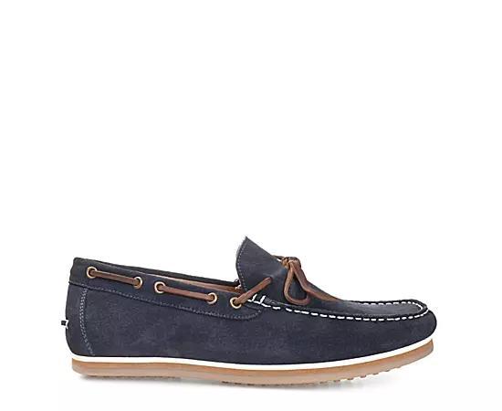 Thomas & Vine Sadler Mens Suede Moccasin Loafers Blue Product Image