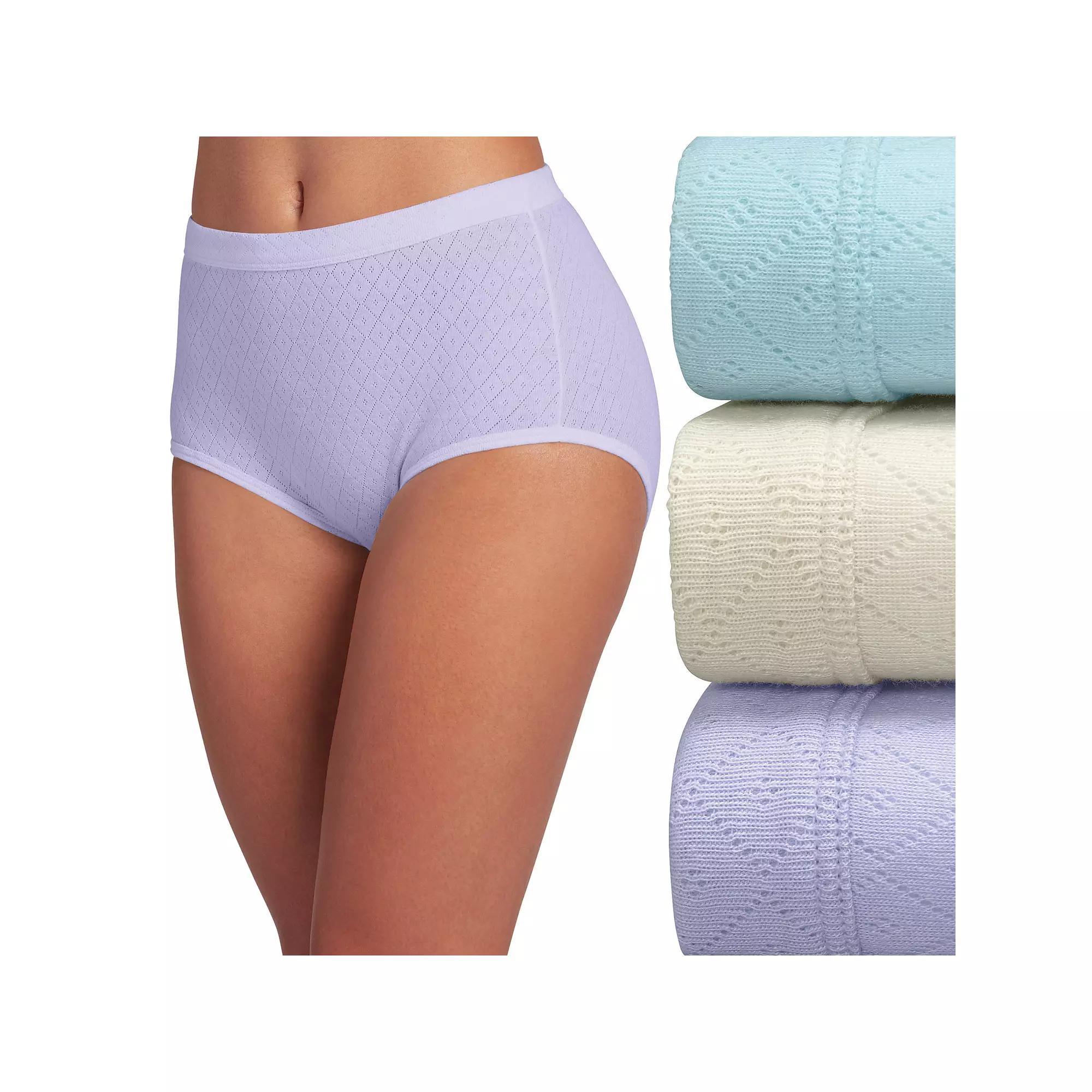 Women's Jockey® Elance Breathe 3-pack Pointelle Briefs Panty Set 1542,  Product Image