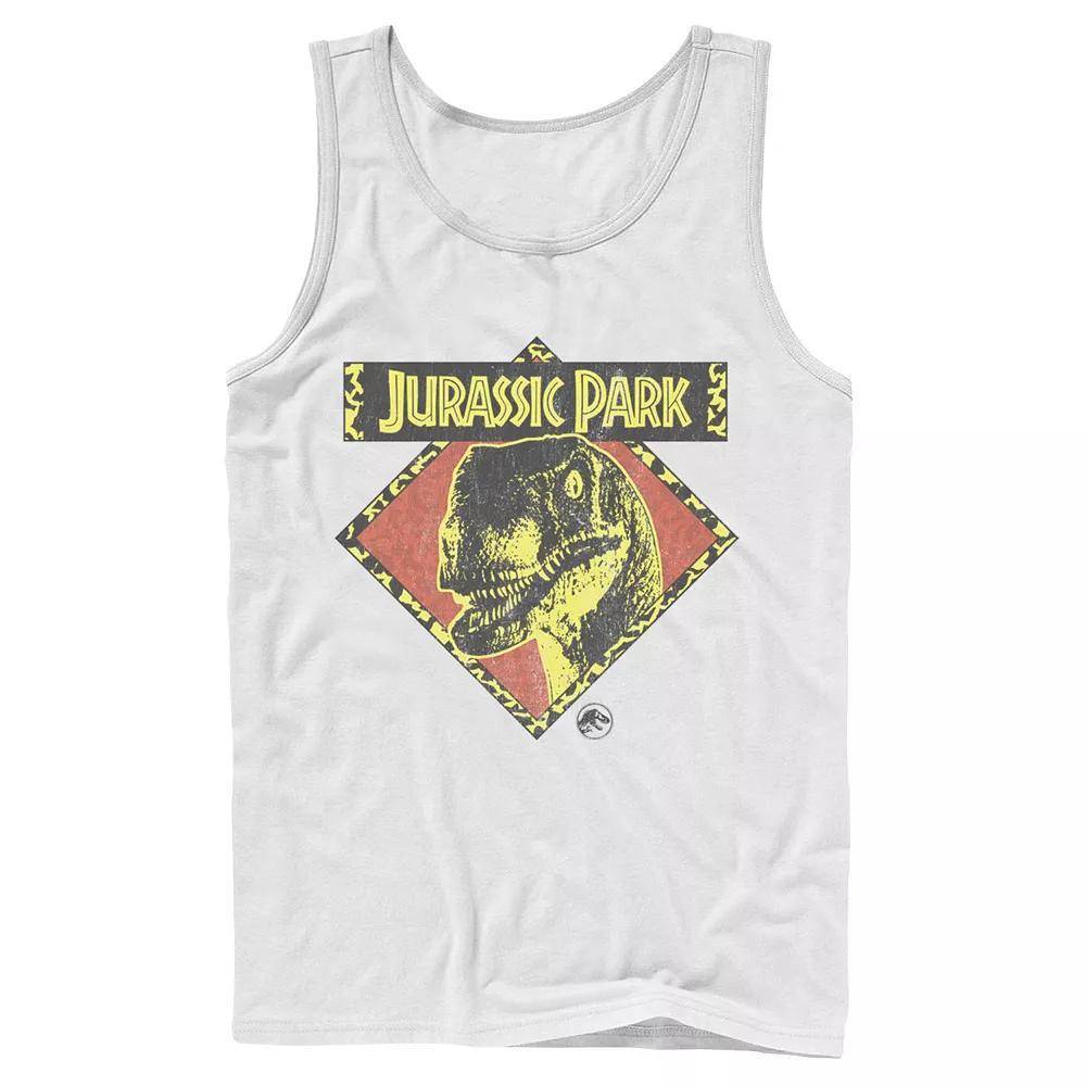 Men's Jurassic Park Distress Raptor Stare Tank Top,  Product Image