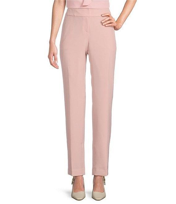 Kasper Flat Front Slim Straight Pants Product Image
