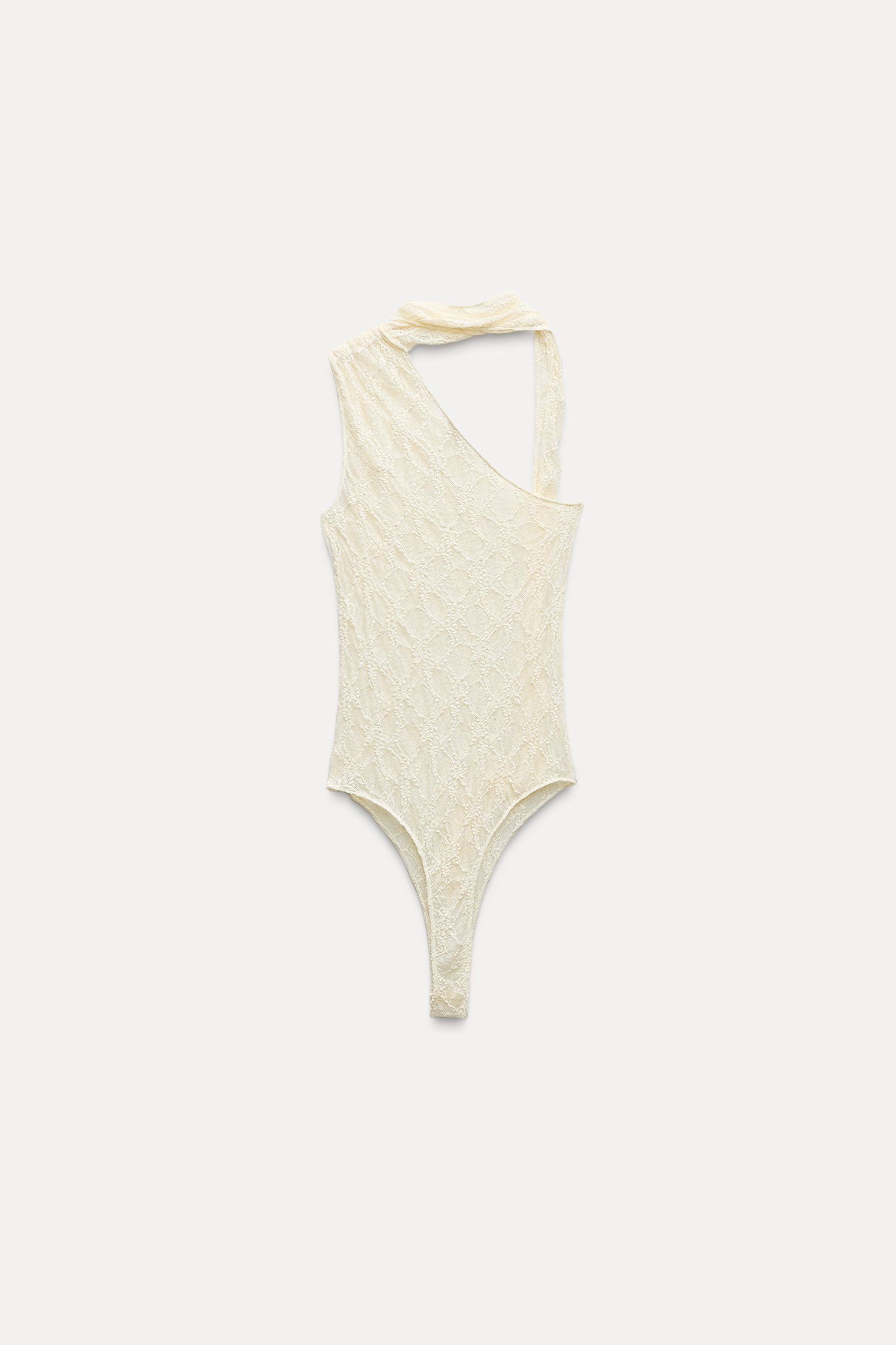 ASYMMETRIC LACE BODYSUIT Product Image