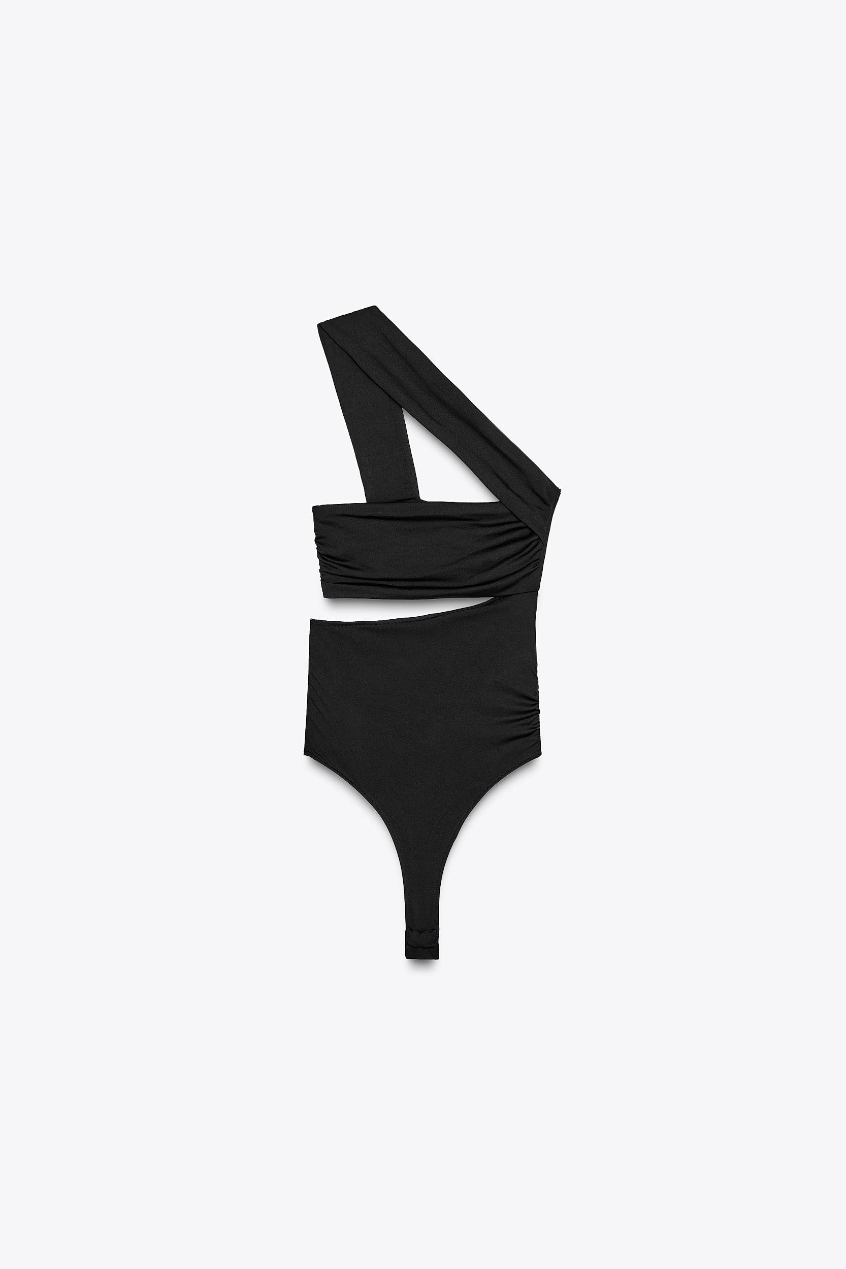ASYMMETRIC CUT OUT POLYAMIDE BODYSUIT Product Image