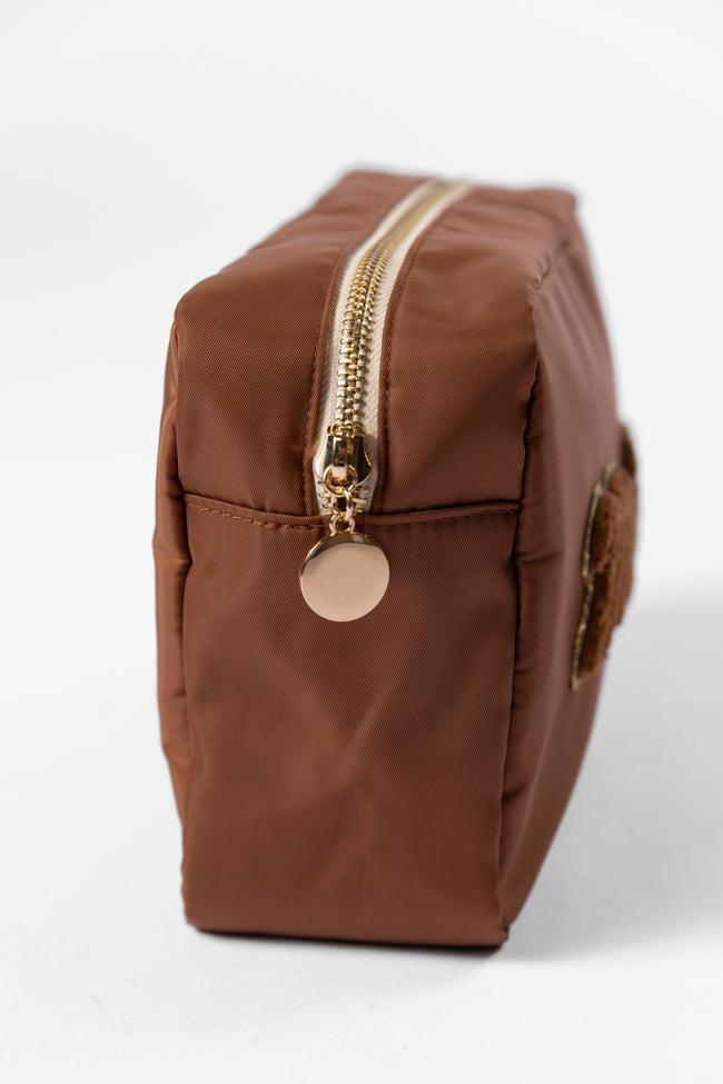 Brown "Makeup" Travel Pouch Product Image