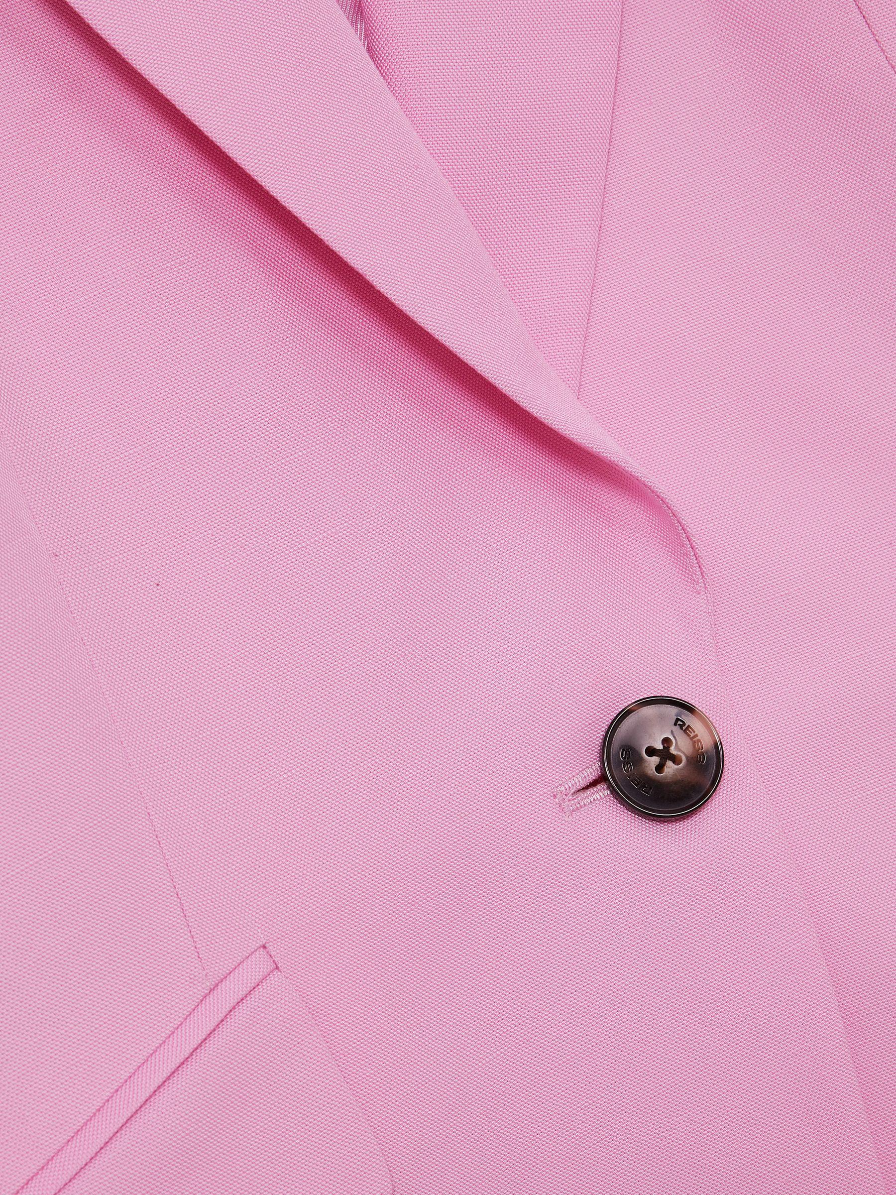 Petite Double-Breasted Peak-Lapel Suit Jacket in Pink Product Image