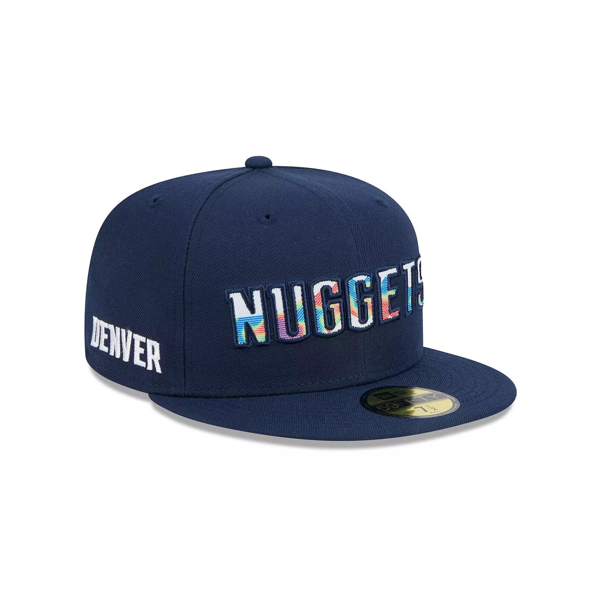 Men's New Era  Navy Denver Nuggets 2024/25 City Edition Alternate 59FIFTY Fitted Hat, Size: 7 7/8, Nug Blue Product Image