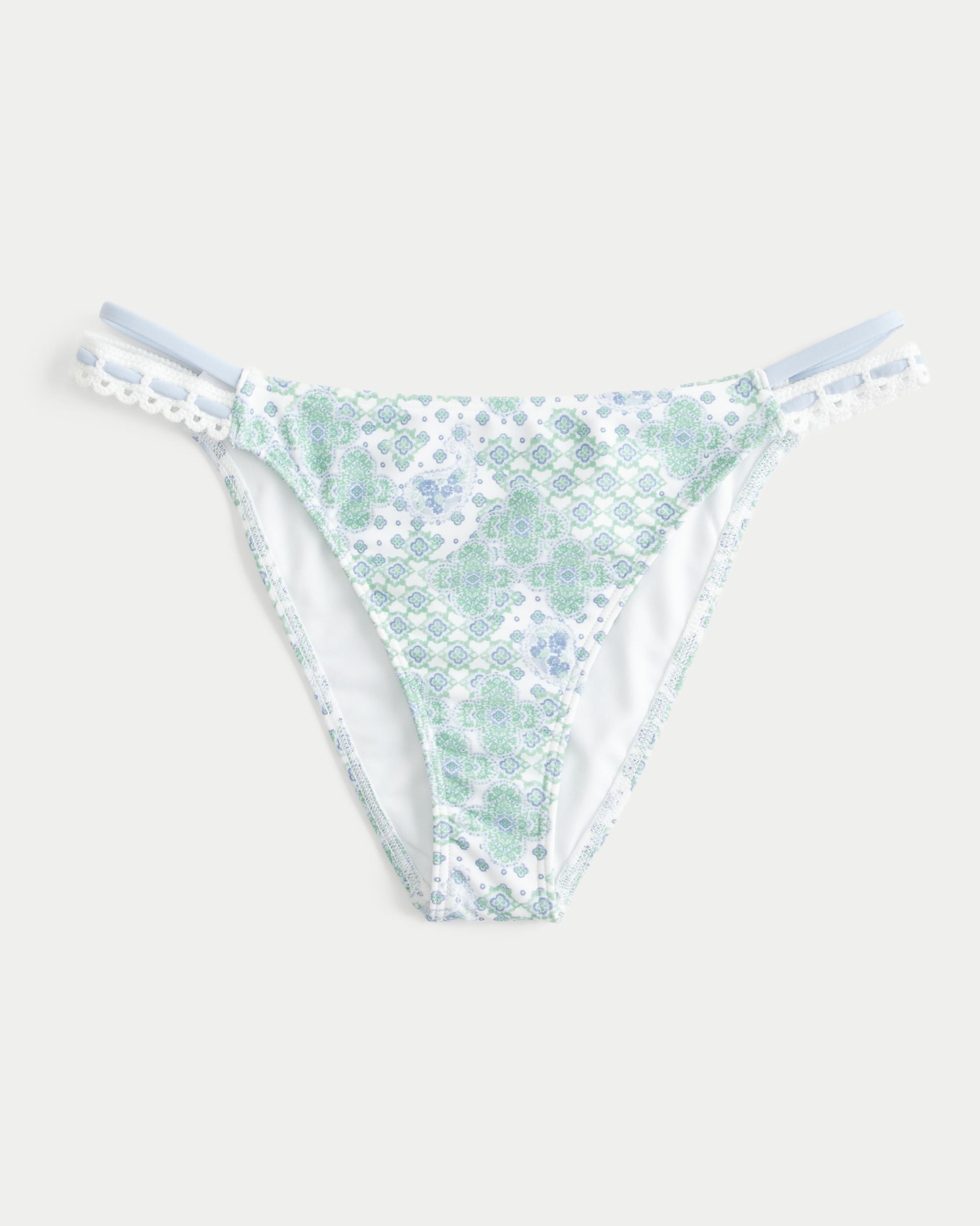Stitched Double-Strap Cheeky Bikini Bottom Product Image