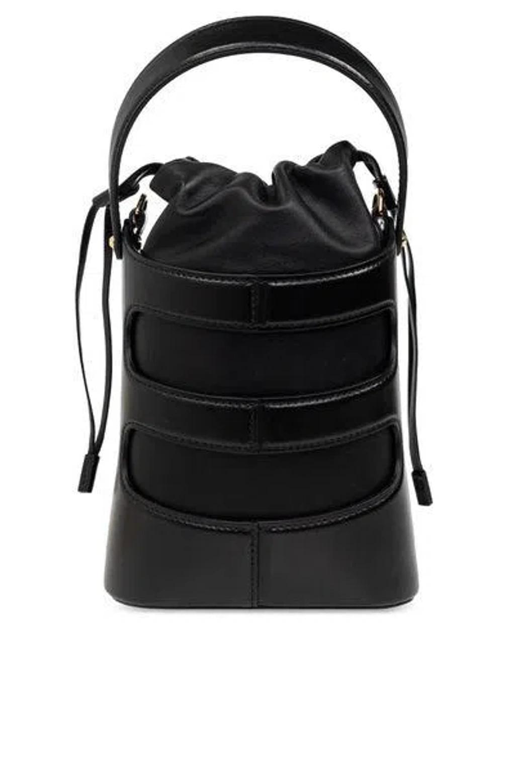 ALEXANDER MCQUEEN The Rise Mini Bucket Bag In Black Product Image